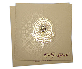 Ganesha Pull-out Insert Wedding Cards Images