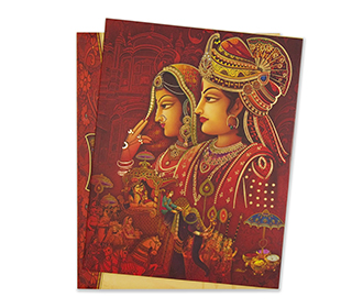Hindu Grayed jade Wedding Cards Images
