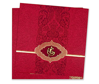 Hindu Single Fold Insert Wedding Cards Images