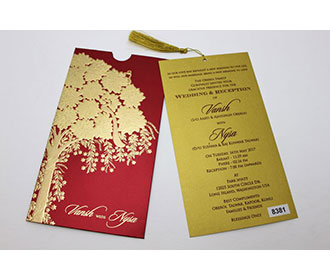 His & Her Indian Wedding Cards Images