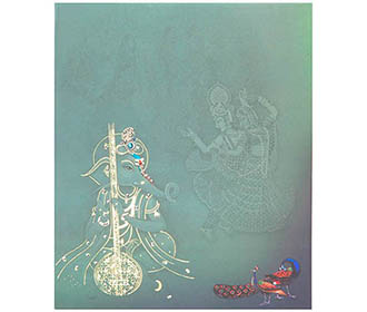 Paisley Radha Krishna Wedding Cards Images