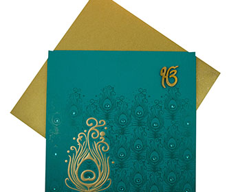 Peacock Blue Wedding Cards Images