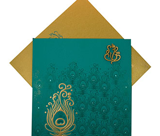Peacock Yellow Wedding Cards Images