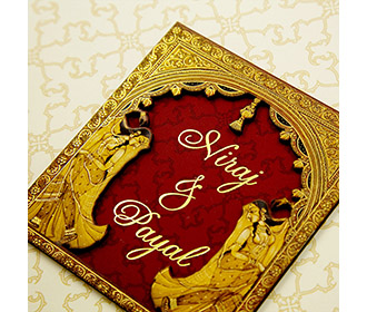 Radha Krishna Book Style Wedding Cards Images