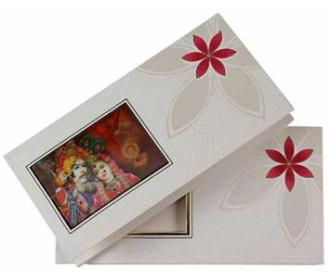 Radha Krishna Yellow Wedding Cards Images